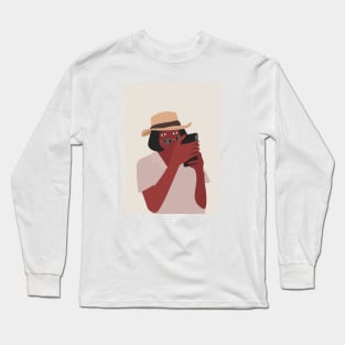 Insta Dude, Mid Century Modern Prints, Modern Wall Art Long Sleeve T-Shirt